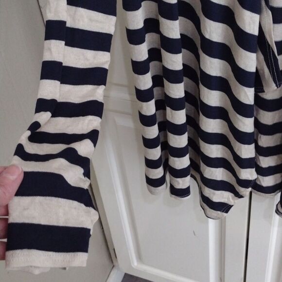 Rags & Couture Light Weight Open waterfall Duster Size M Navy Cardigan - Picture 4 of 7